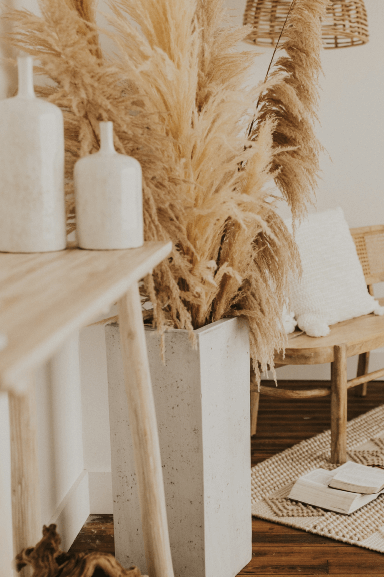 boho grass decor