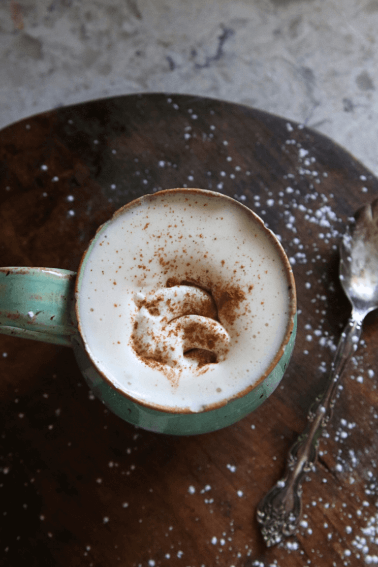 homemade whip cream in coffee