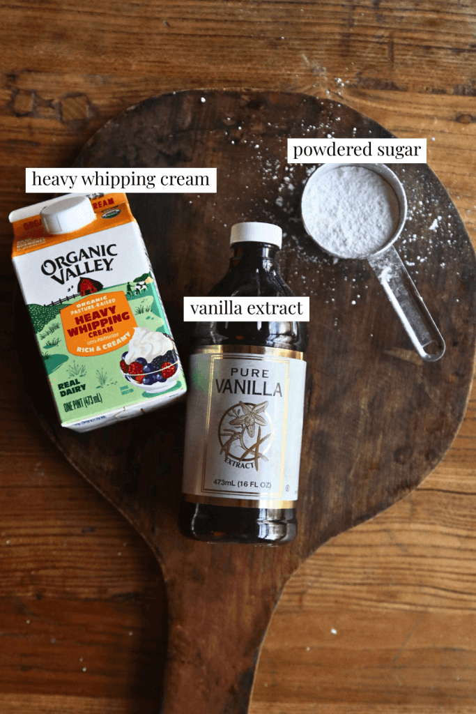 Easy Homemade Whipped Cream Ingredients