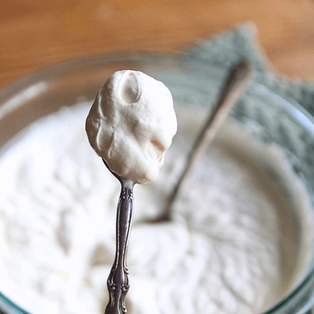 Easy Whipped Cream Texture up close