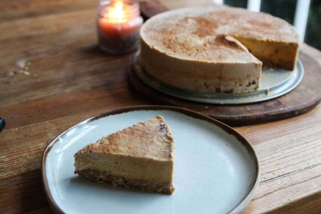 slice of pumpkin pie ice cream