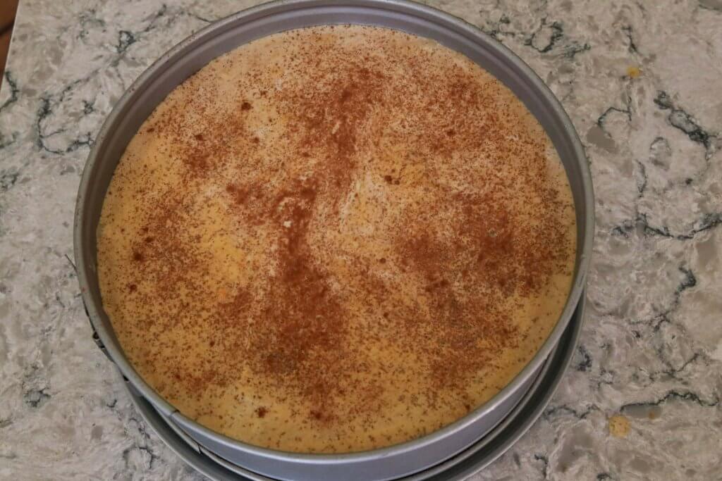 pumpkin pie ice cream in springform pan