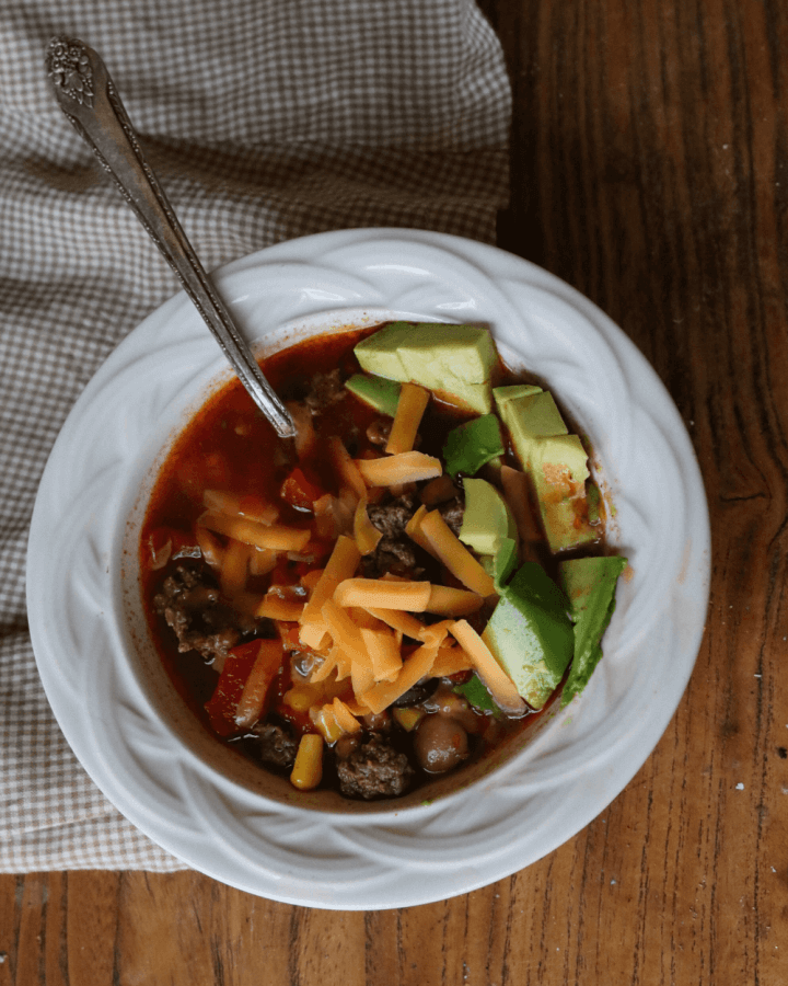 simple and nourishing homemade taco soup