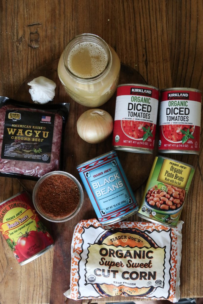 groceries laid on the table