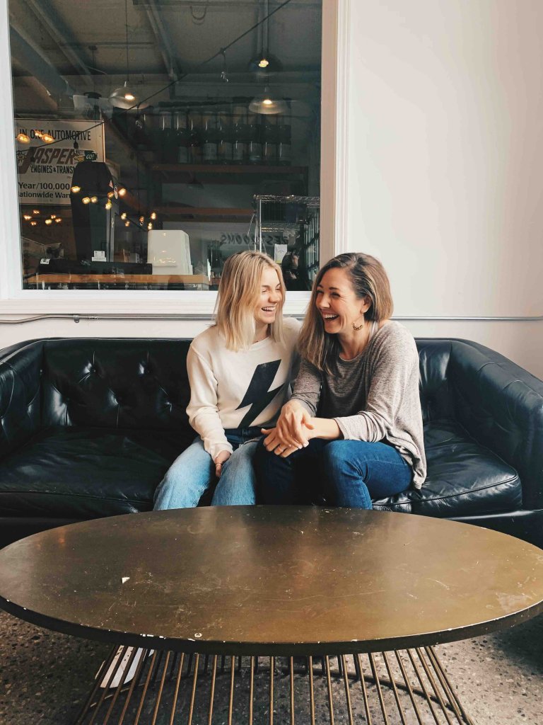 Women laughing together