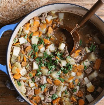 easy beef stew in a pot