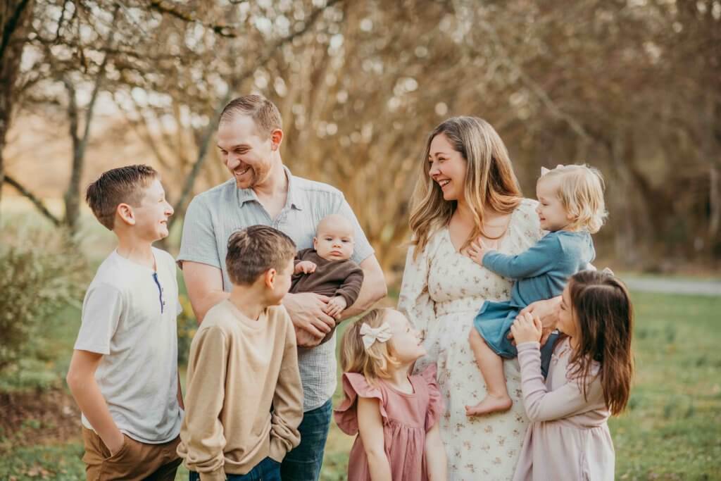 family smiling together